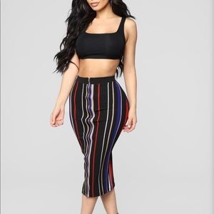 NWT Striped Skirt